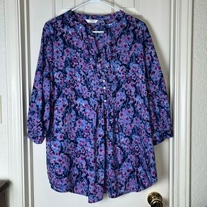 Liz Claiborne • Women’s Floral Blouse • Size 1X